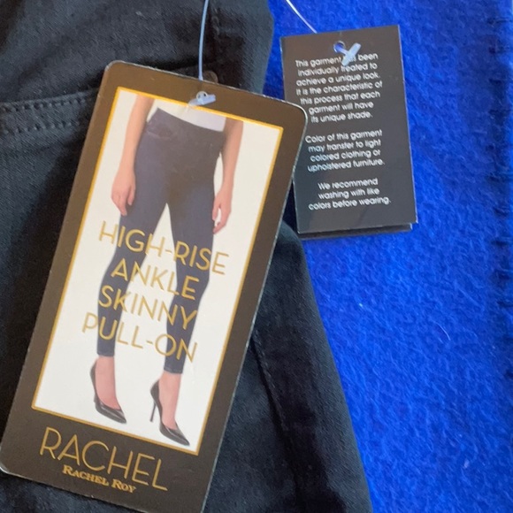 Rachel Roy PEACE Black High-Rise Ankle Skinny Pull On Jeans Size 10/30, NWT - Picture 11 of 14